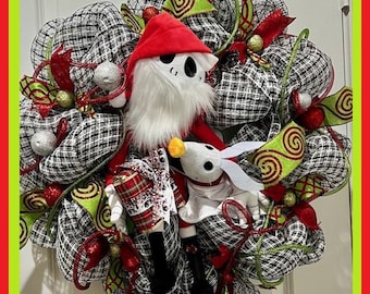Jack and Zero Christmas Wreath