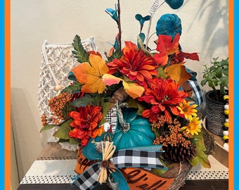 Blue Pumpkin Centerpiece