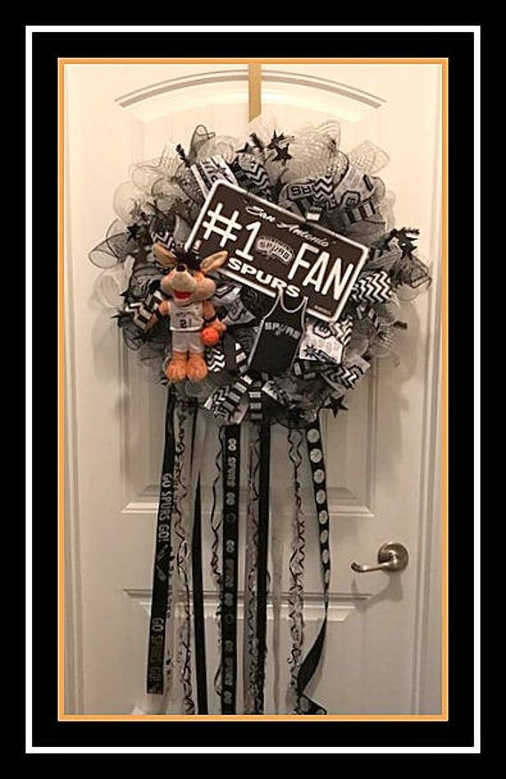 Spurs Ribbon Wreath Love Of The Spurs Is Fully Abloom