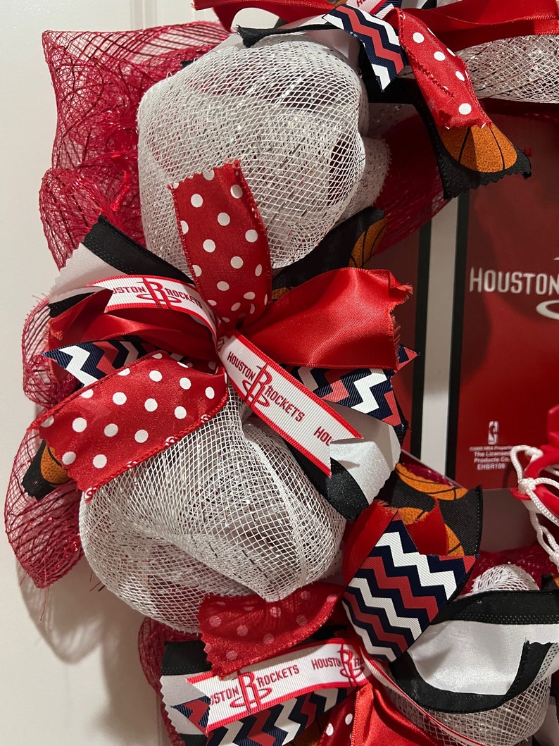 Basketball Wreath Houston Rockets - Etsy