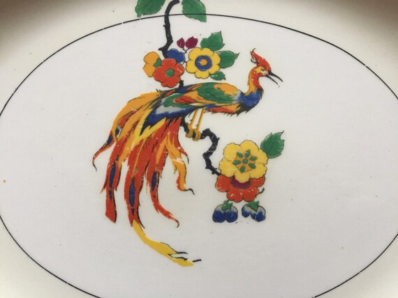 W H Grindley & Co LTD Large Art Deco Platter Antique Large Oval