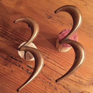 Vintage Hand Forged Solid Brass House Number Numeral &quot;3&quot; With Pins On The Back 2 Available