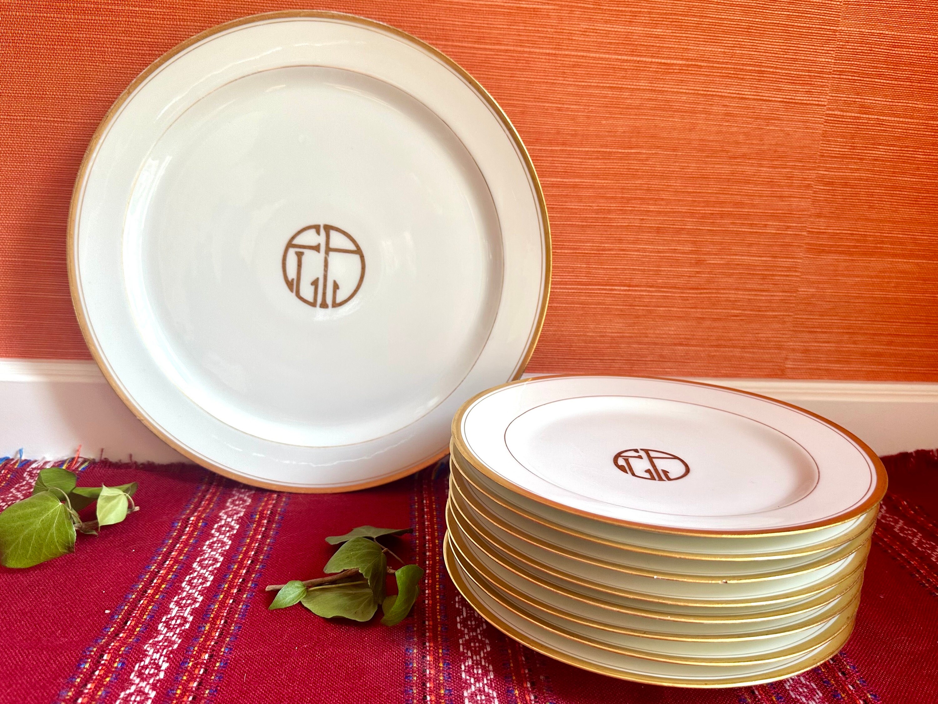 ★新品未使用　超美品★ フランス製　 HAVILAND ディナー皿　４枚 リモージュ アビランド プレート ピンクローズ D ディナー皿