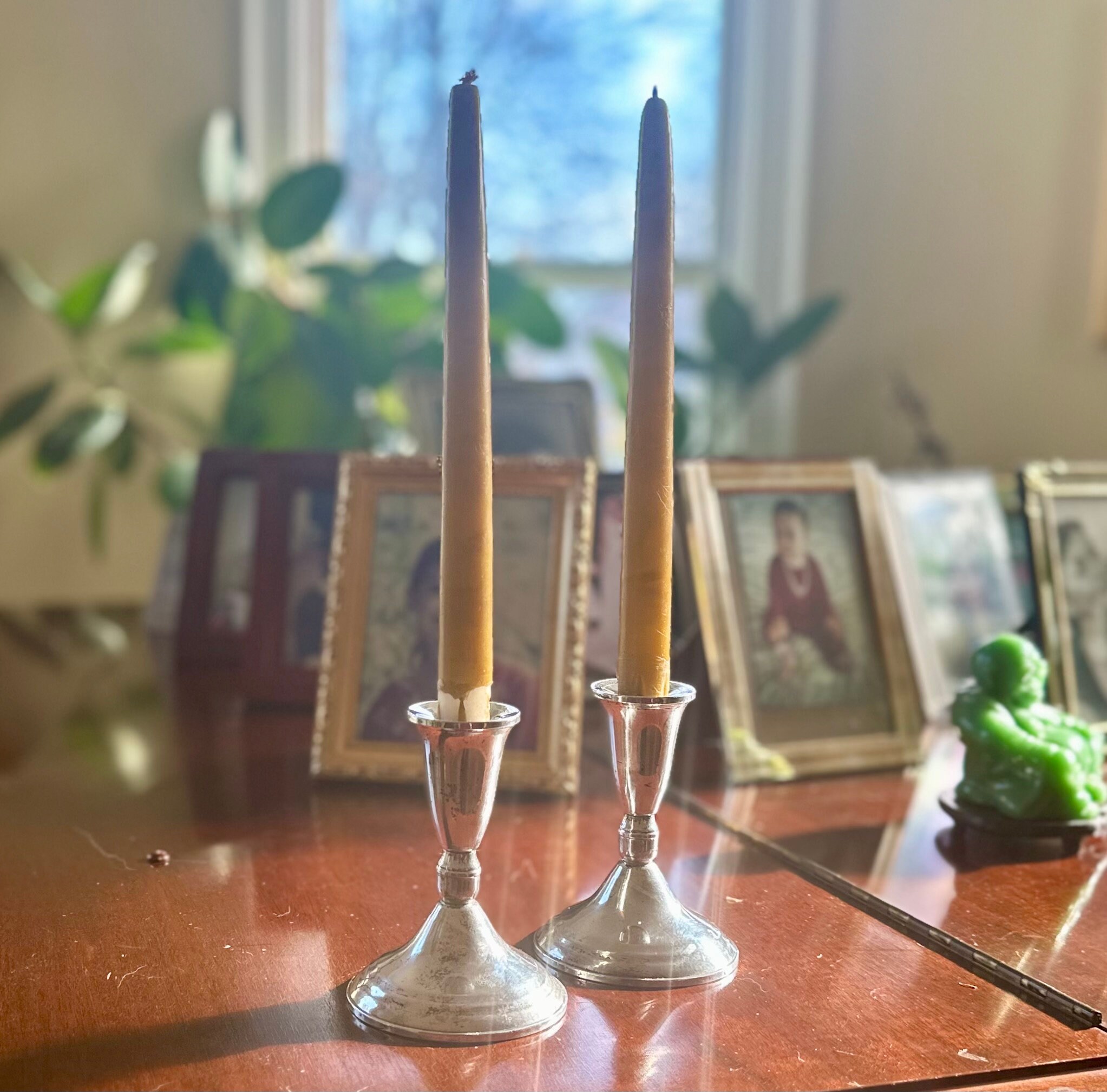 A Pair of Duchin Creation Sterling Silver Weighted Candleholders