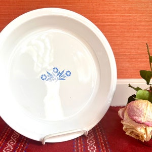 Vintage Corning Ware-taartbord: korenblauw P-309, gemaakt in de VS