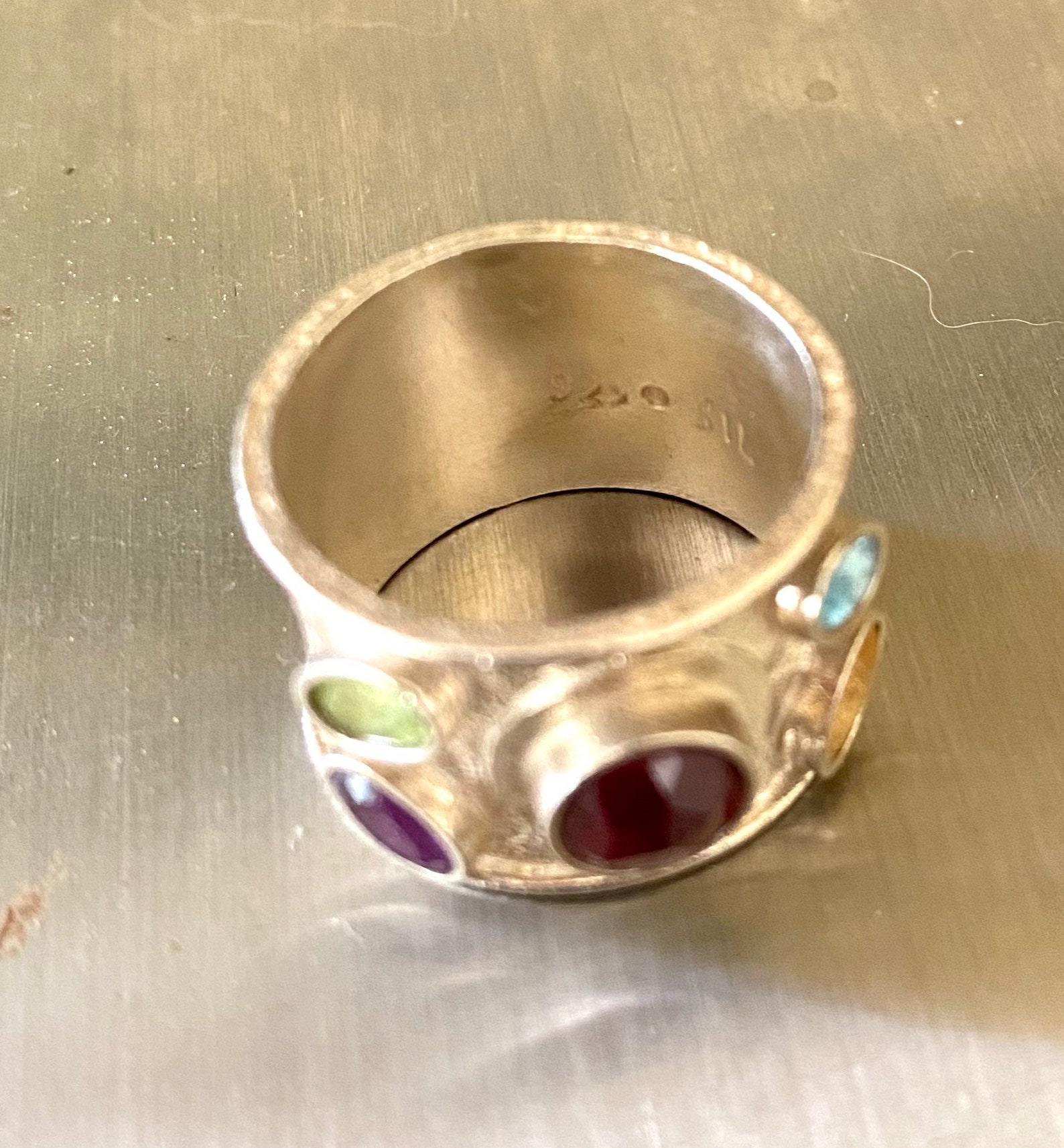 Bali Handmade Peridot Cocktail Ring - Sterling Silver 'Lucky Four' Green Birthstone Ring By NOVICA Artisan