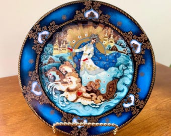 1992 Bradex Assiette en porcelaine russe de collection Winter Majesty Зимушка Зима signée et numérotée Epic Porcelain инный Фарфор Холуй
