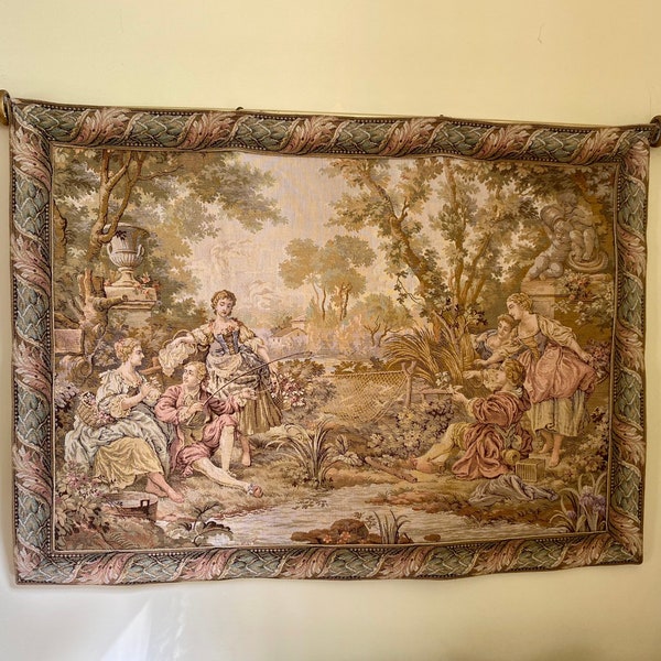 Tapisserie moderne du milieu du siècle « L'offre du cœur », Belgique