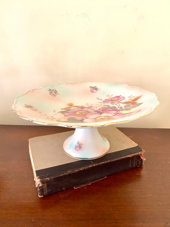 Vintage Large Schumann Arzberg Germany Bavaria Pedestal Plate Cake