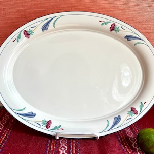 Lenox Chinastone Poppies on Blue 14&quot; Oval Platter Vintage