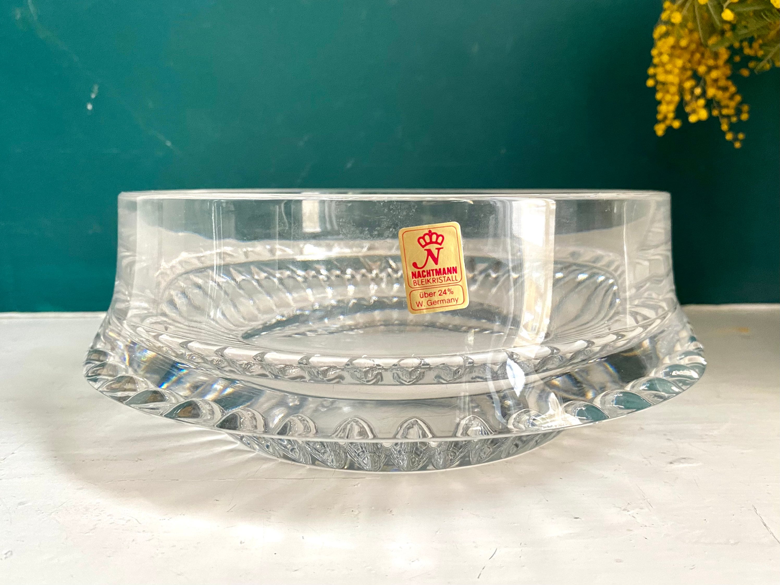 Lovely Heavy Nachtmann Bleikristall 24% Crystal Bowl West Lovely Heavy Nachtmann Bleikristall 24% Crystal Bowl West
