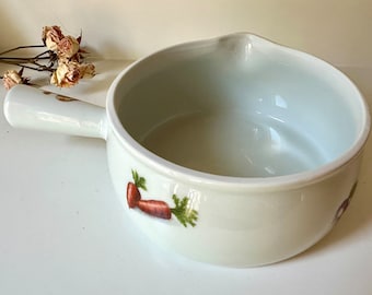 Vintage LANDERT 22 Fondue Pot Serveware Green Glazed Swiss