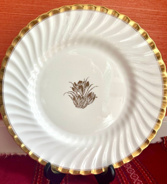 1【最高級】 希少 MINTON ミントン 24金 27cm 英国 大皿 ミントン 金盛 極厚 24金 エメラルド グリーン ゴールド ディナー