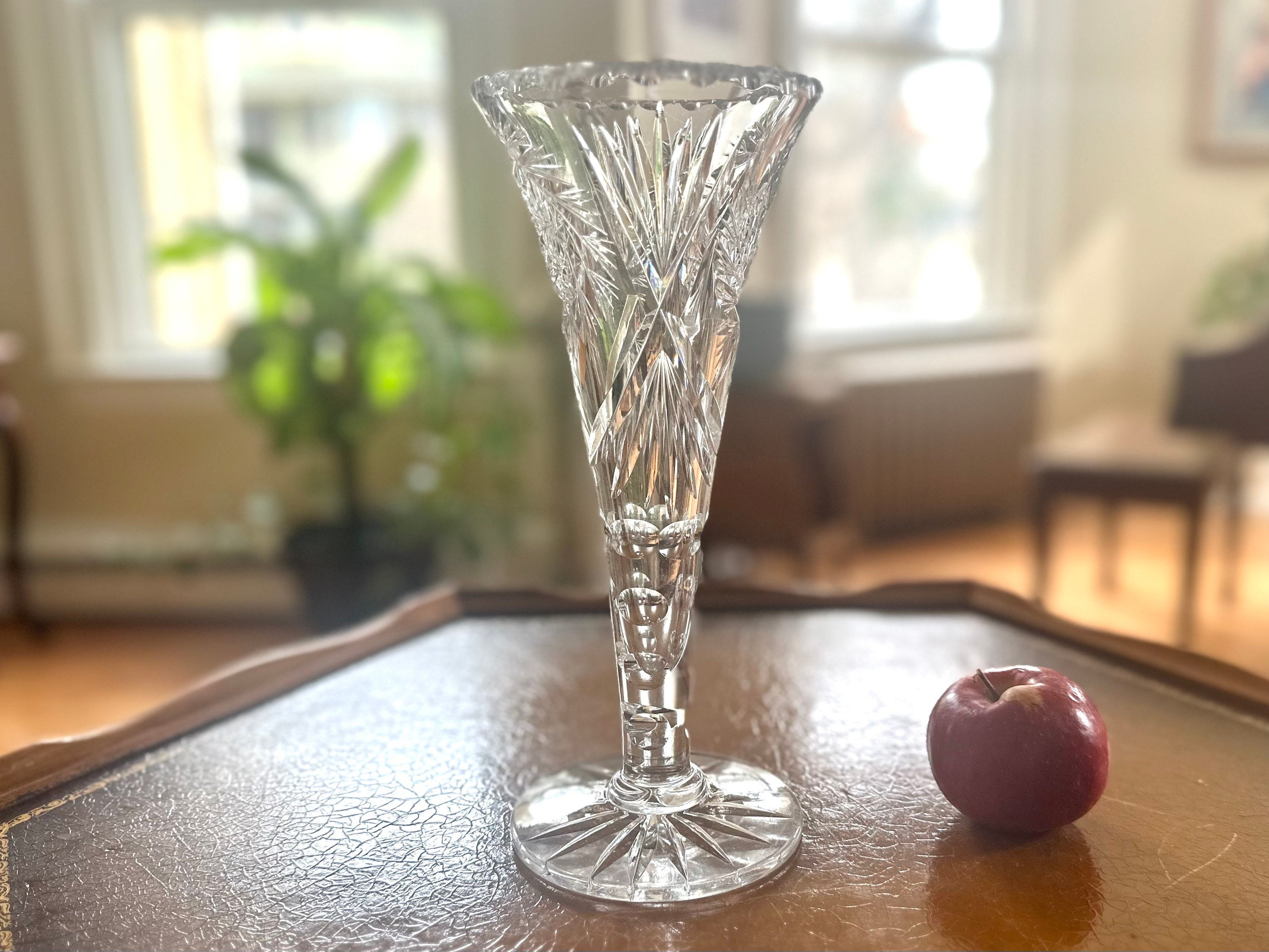 Czech bohemian crystal vase - Etsy 日本
