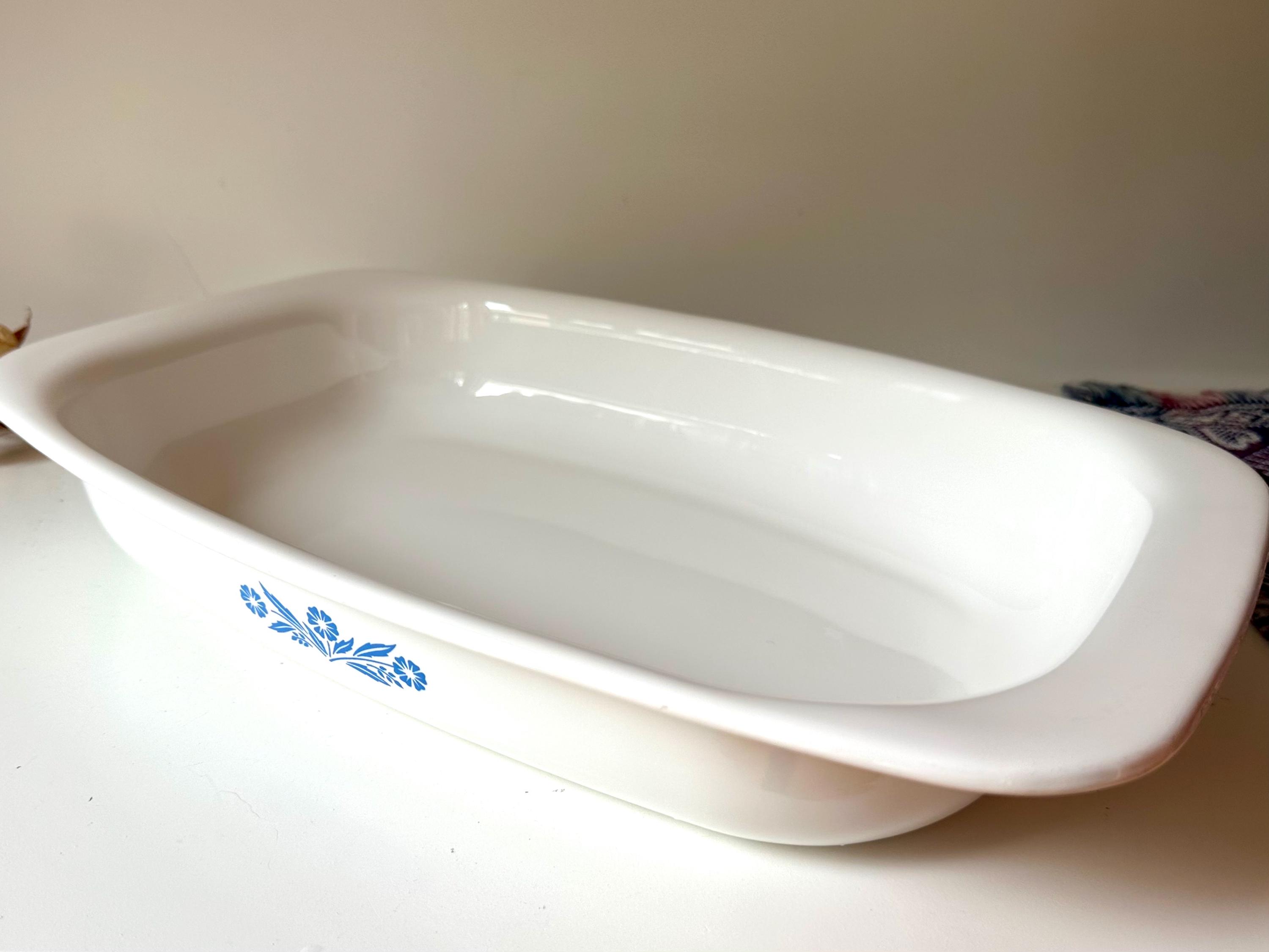 Vintage Corning Ware Roaster: Blue Cornflower Baking Dish, USA