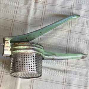 Metal Potato & Vegetable Smasher Ricer Tool Rustic Kitchen Decor