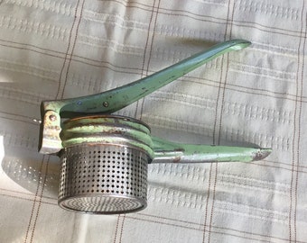 Metal Potato & Vegetable Smasher Ricer Tool Rustic Kitchen Decor