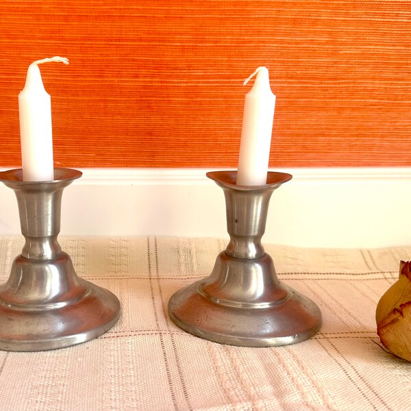 Pewter Candlesticks Etsy