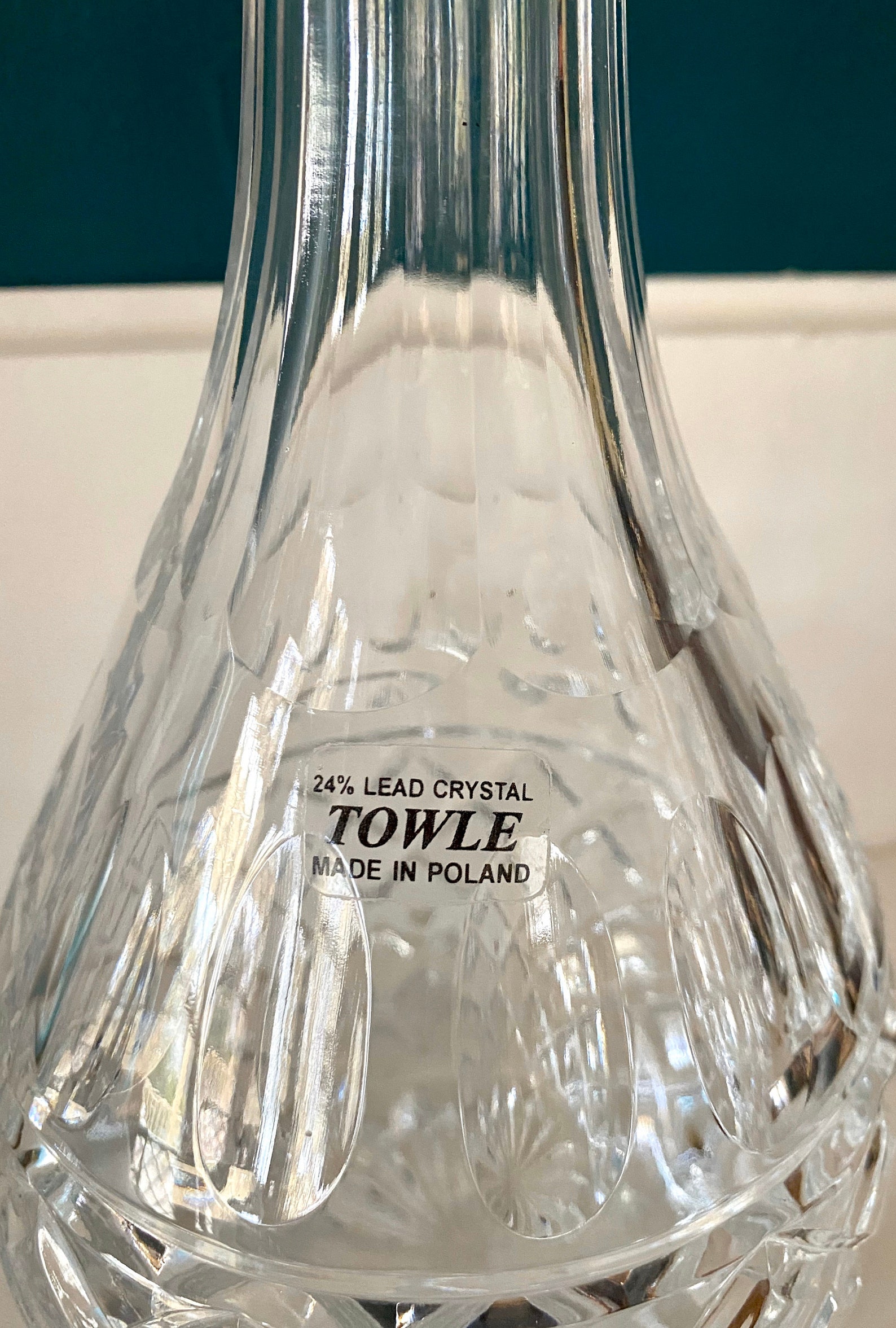 Vintage Towle Crystal Decanter Made in Poland Heavy Weight 24 Etsy