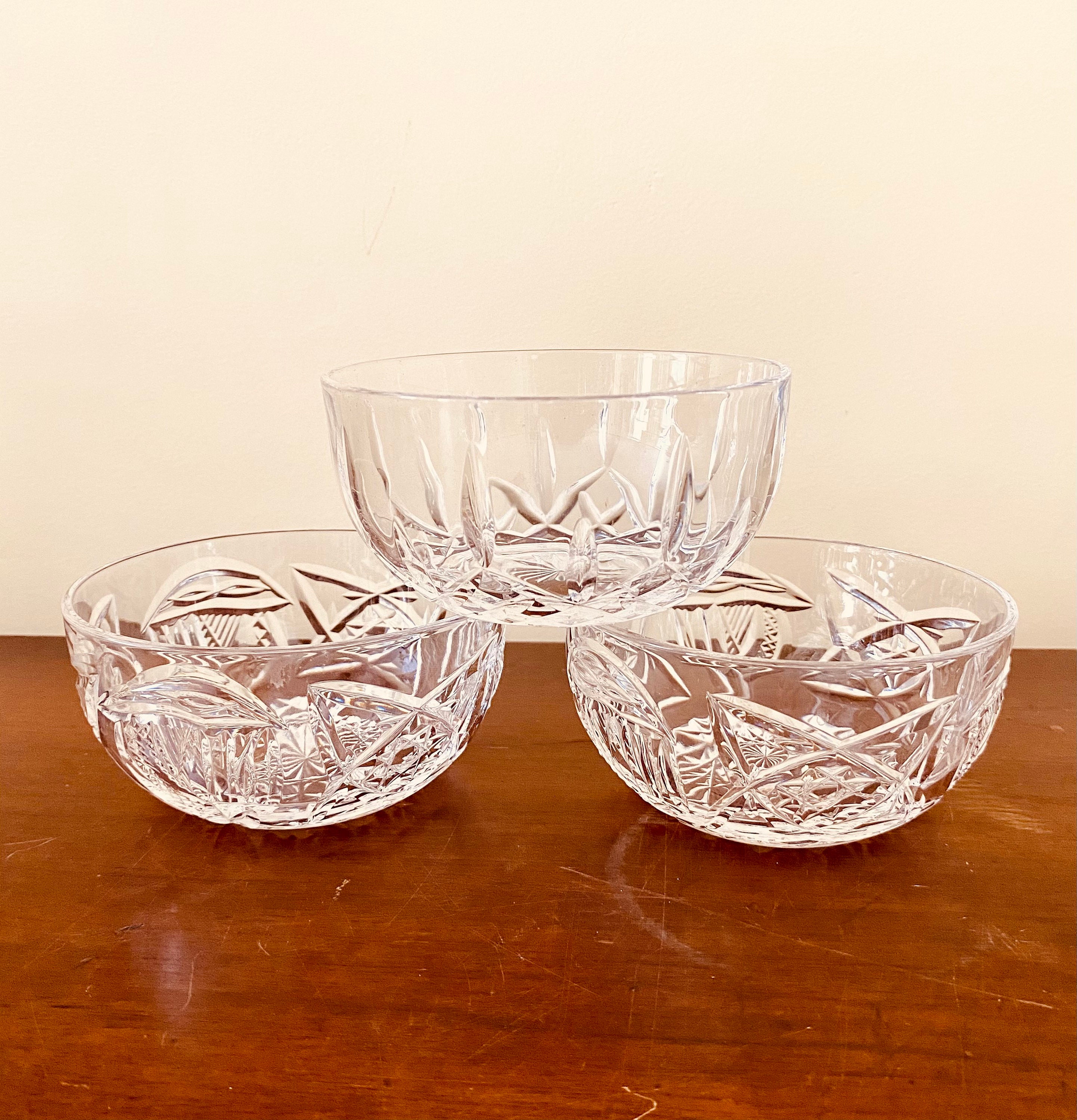 Lovely Lead Crystal Bowl Set of 3 Designed by Connemara Celtic
