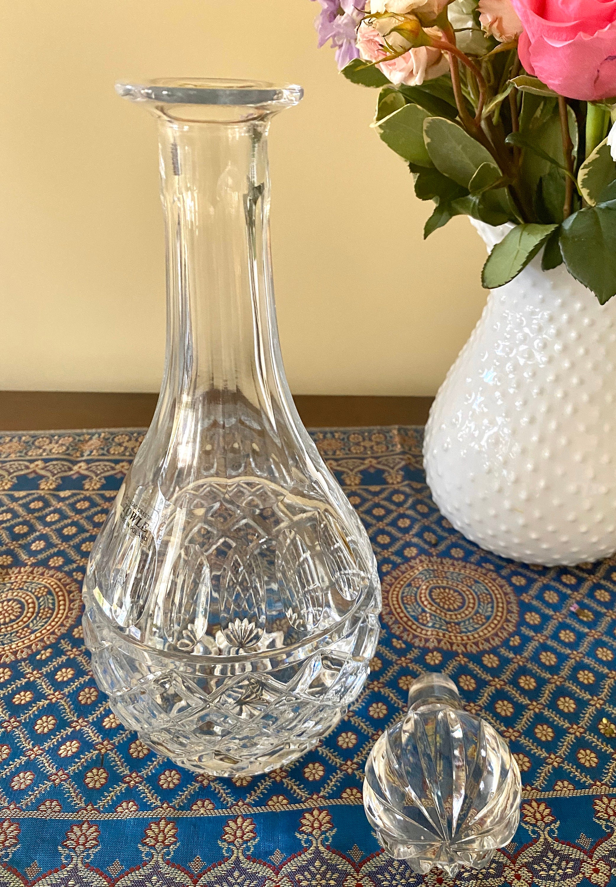 Vintage Towle Crystal Decanter Made in Poland Heavy Weight 24 Etsy