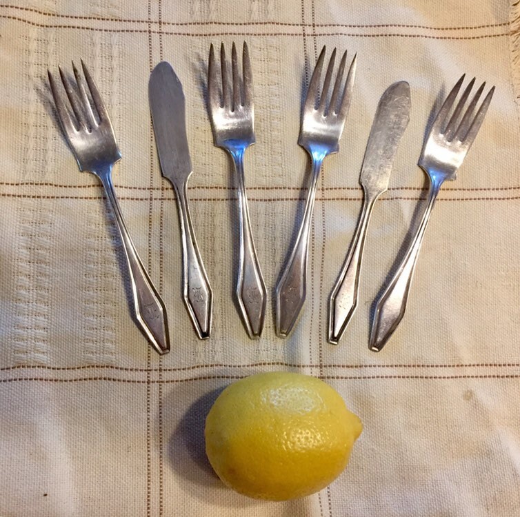 Antique Holmes & Edwards Super Plate Jamestown Set of Six Pieces C
