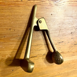Vintage Penco Solid Brass Golf Putter And Ball Door Knocker JA4