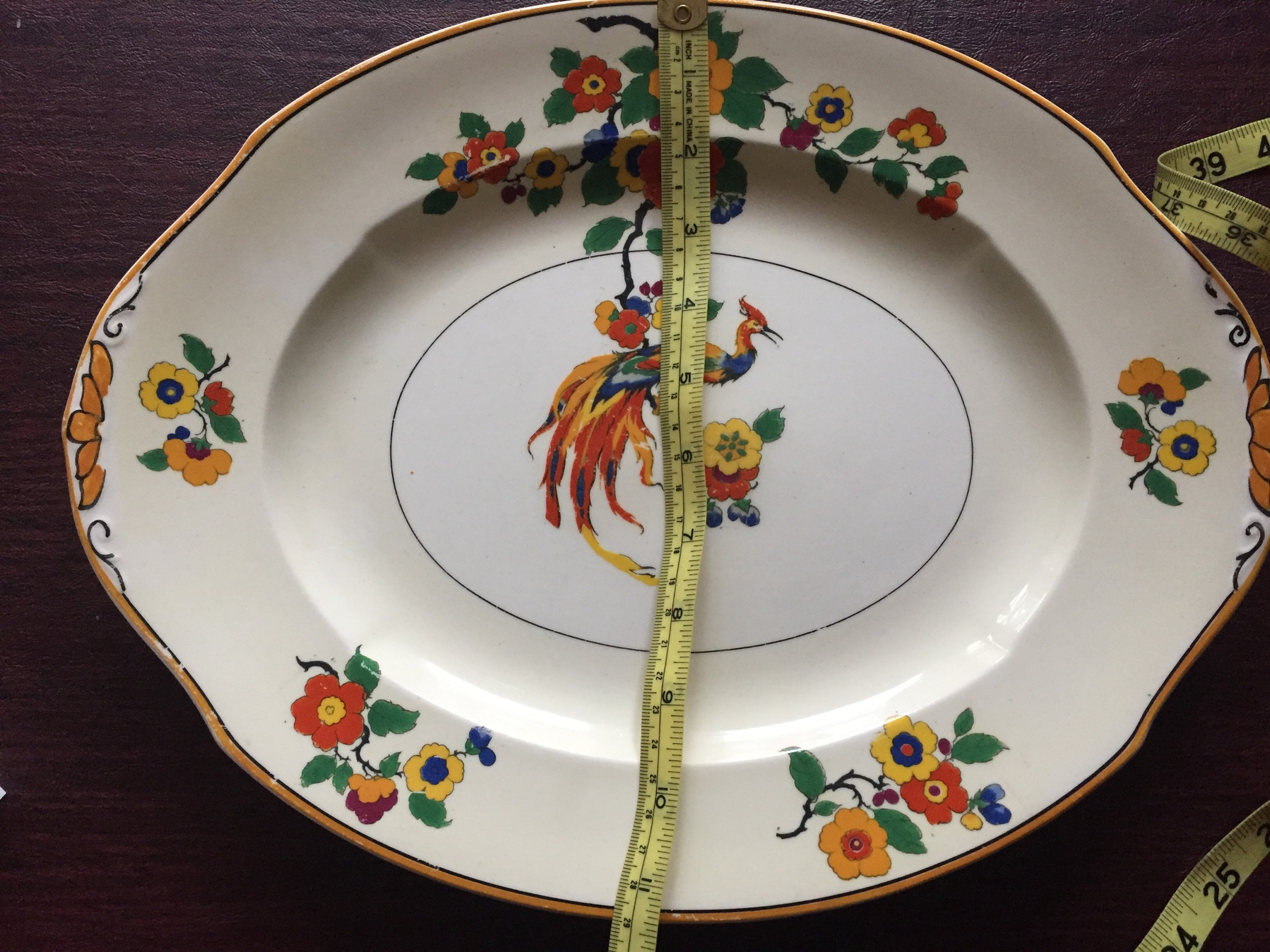 W H Grindley & Co LTD Large Art Deco Platter Antique Large Oval