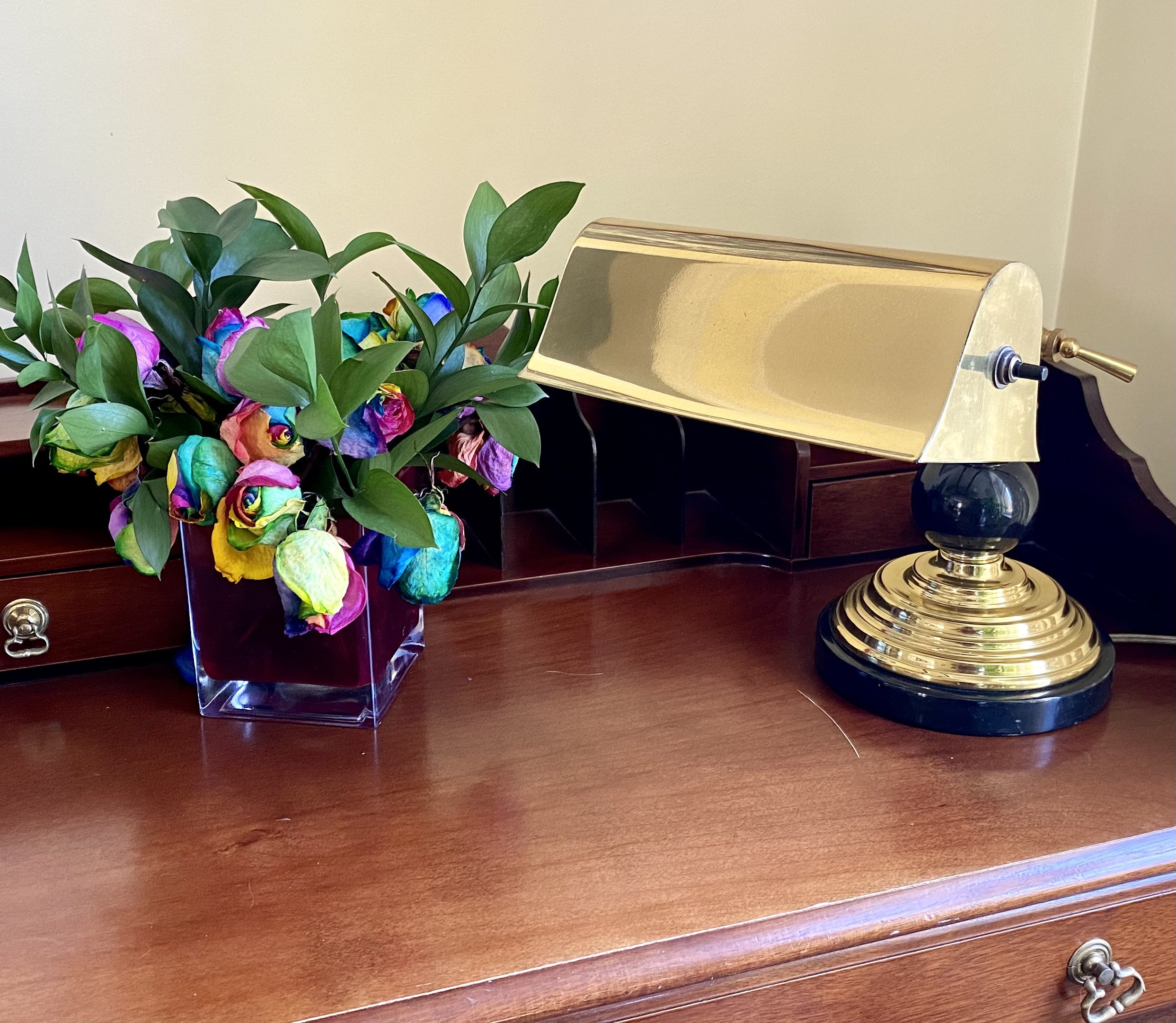 Genuine antique bankers lamp deals