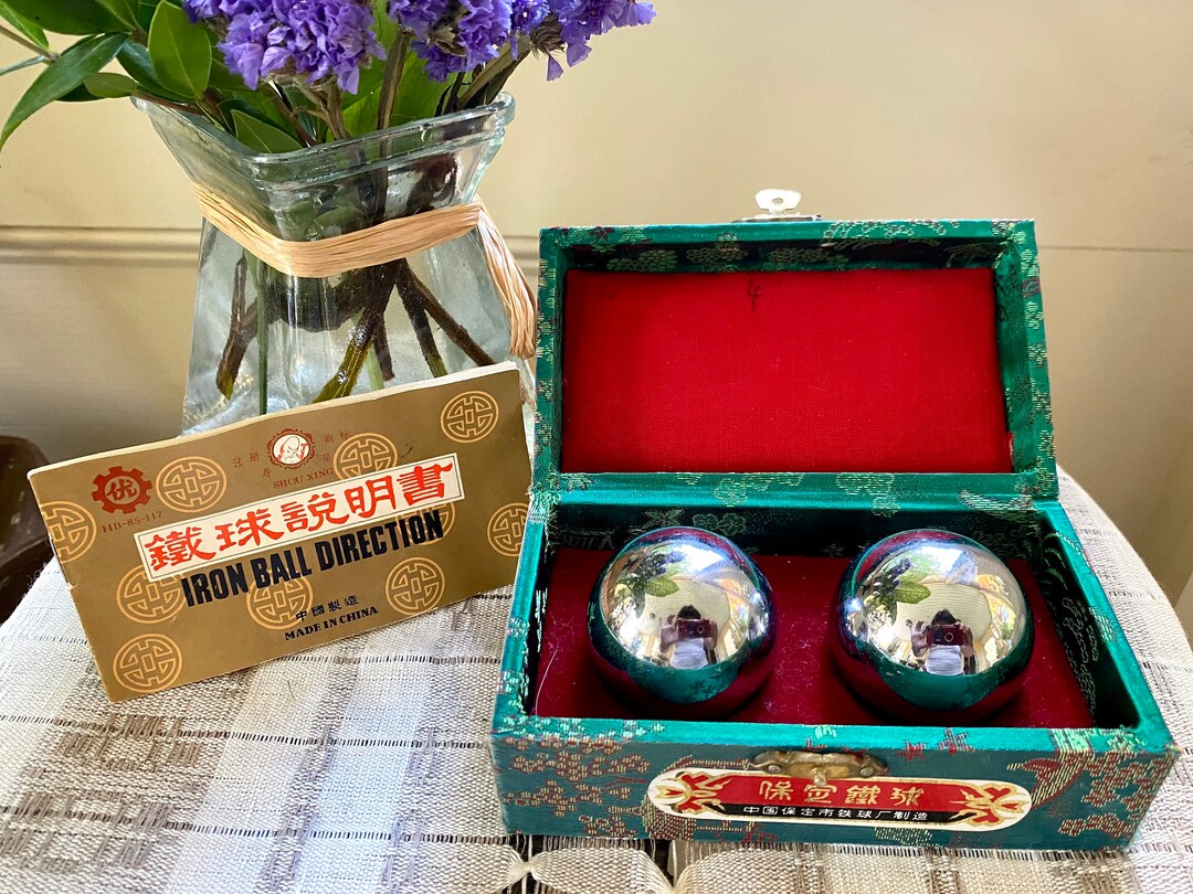 Vintage Set of Chinese Baoding Balls Healthballs Asian Chime Etsy