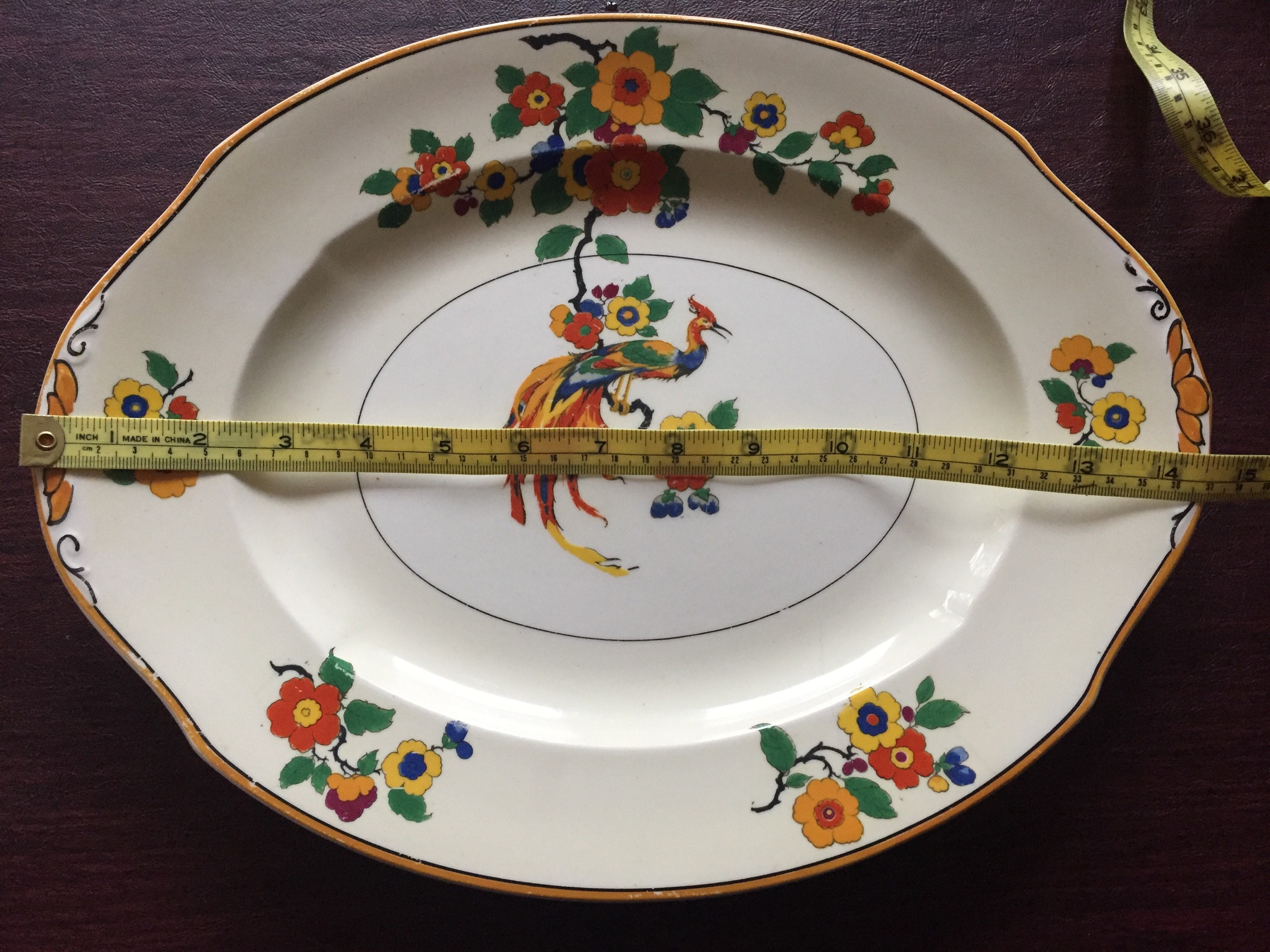 W H Grindley & Co LTD Large Art Deco Platter Antique Large Oval