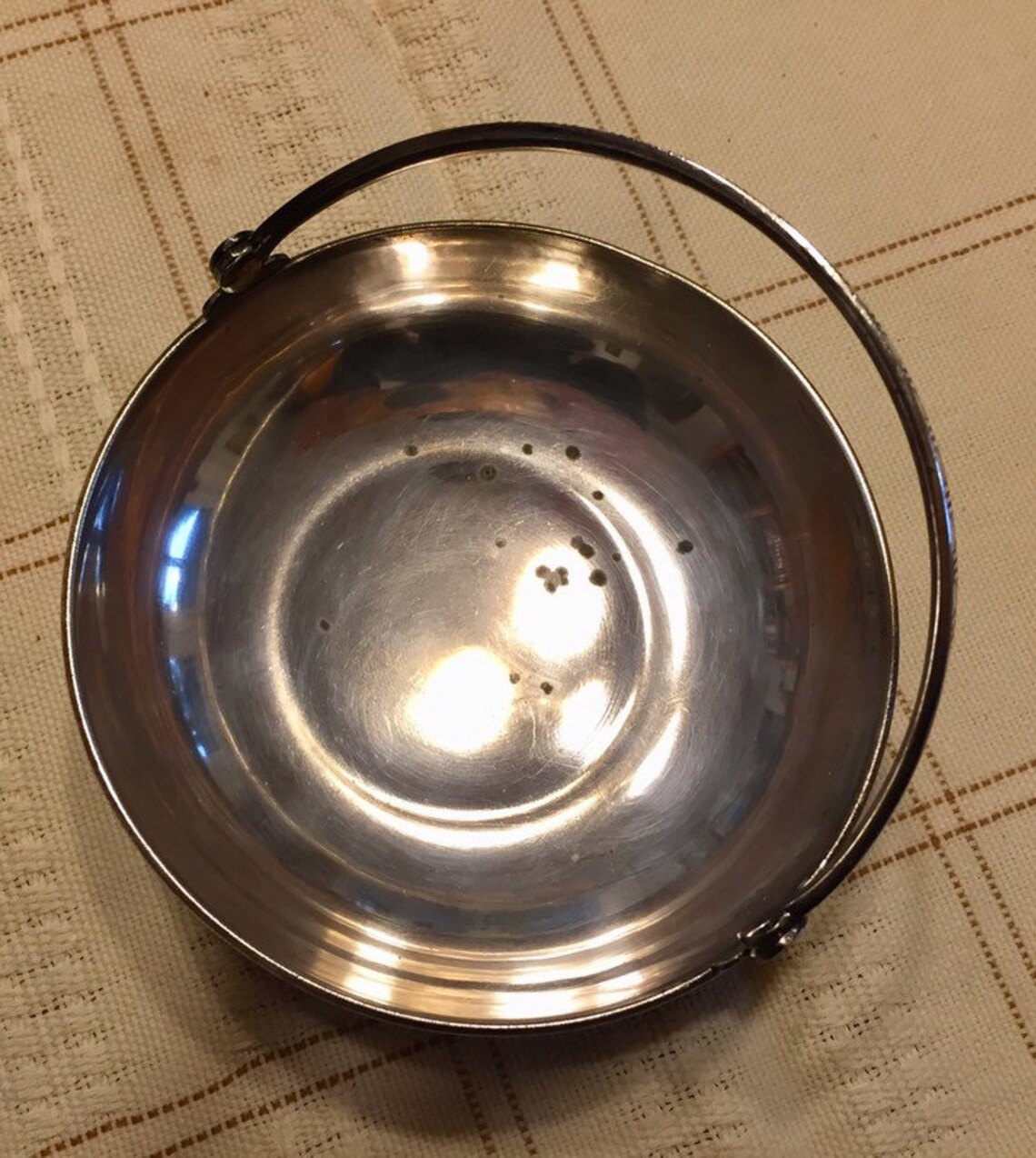 Cuillère Ancienne Soviétique URSS – Melchior Plaqué Argent, Années 70, Rare
