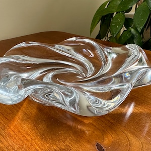 Orrefors Art Glass Vicke Lindstrand “Stella Polaris” Bowl Dish Sweden 8 1/2”