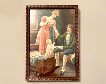 Antique Victorian Print By Eva Hollyer Original Frame KPP01