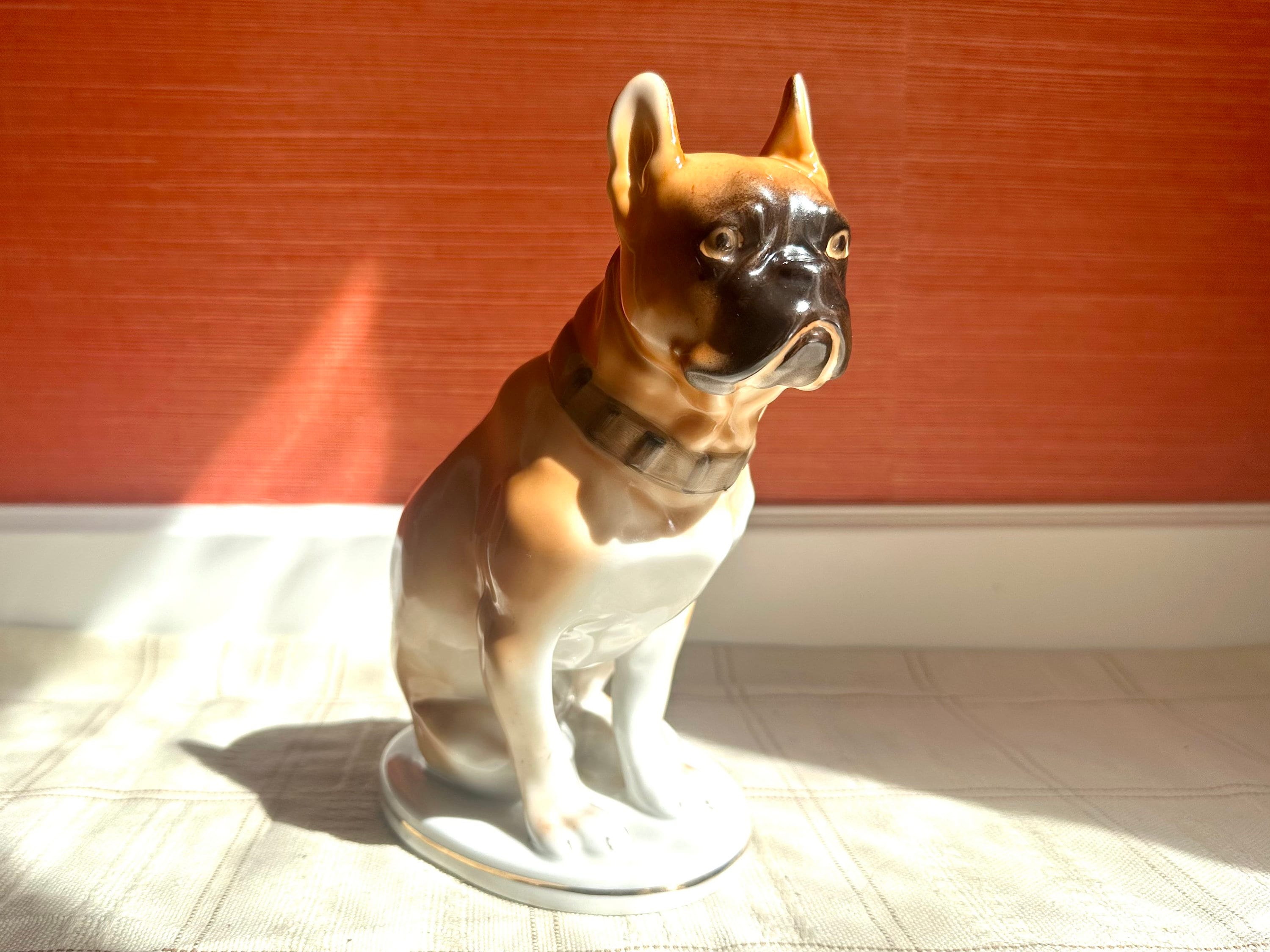 Rare Russian Soviet Figurine Bulldog Mastiff Boxer by Lomonosov