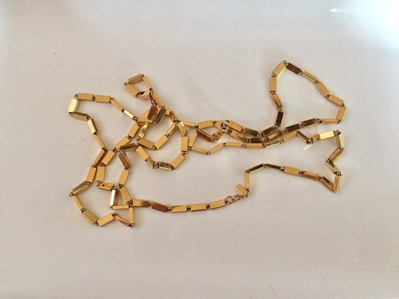 MONET Vintage 1980s Link Chain Necklace Signed - image 3