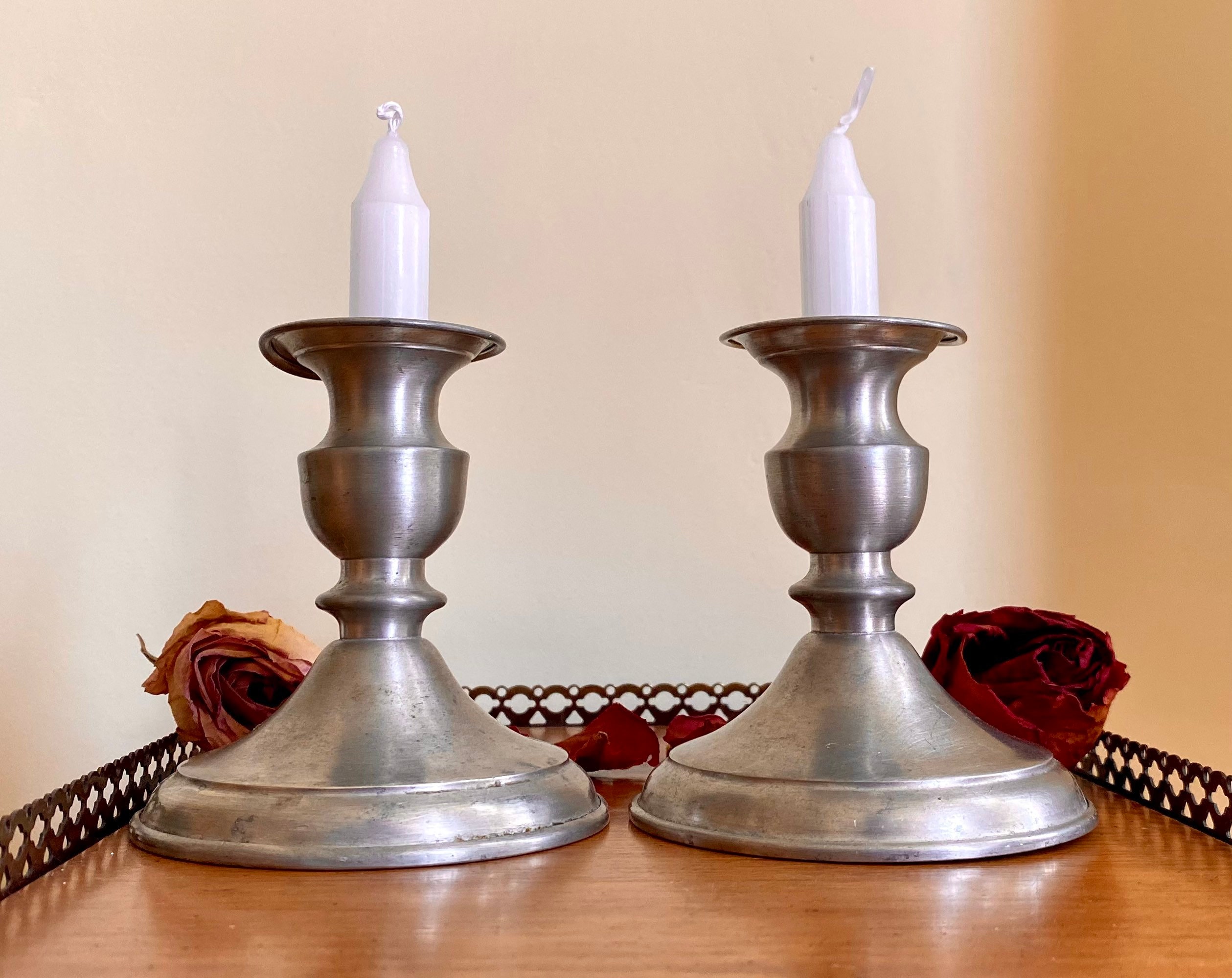 Pewter Candlesticks for sale Only 4 left at 70