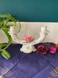 German Porcelain Candelabra Dresden Roses