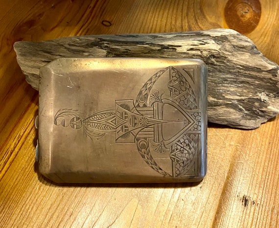 Russian Imperial 84 Silver Cigarette Case 1908-1926 Feodosii Ivanovich  Pekin Moscow Art Deco Antique TG25