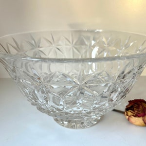 Sparkling Large Waterford Crystal Bowl In Lismore Pattern Footed 10”