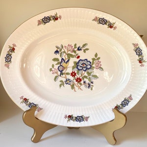 14” Oval Platter Harmony by Royal Tara Large Oval Platter Galway Ireland Porcelain Hand Painted Bone China Vintage