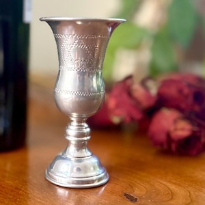 Versilberte Kiddush Tasse: Davidstern Vintage Jejuda Geschenk