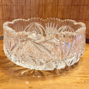 Sachsen Crystal オーバル型クリスタルボウル Sachsen Crystal