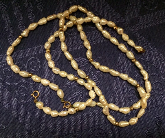 Freshwater Pearls and 14k Solid Yellow Gold Neckl… - image 3