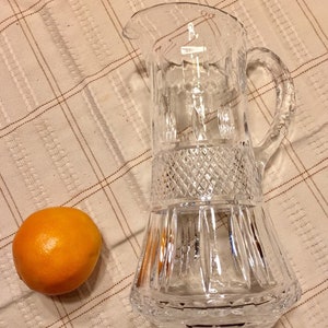 Elegant Bohemian Lead Crystal European Water Pitcher Vase LS23