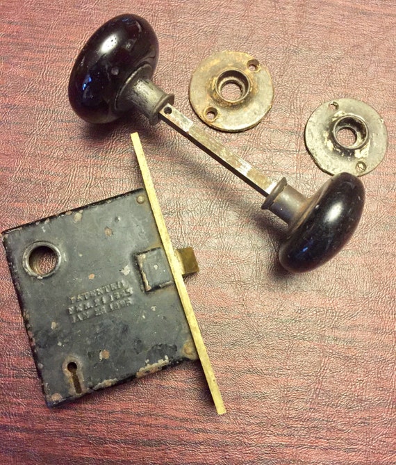 Antique Sargent Co Mortise Lock With Thick Brass Faceplate Etsy