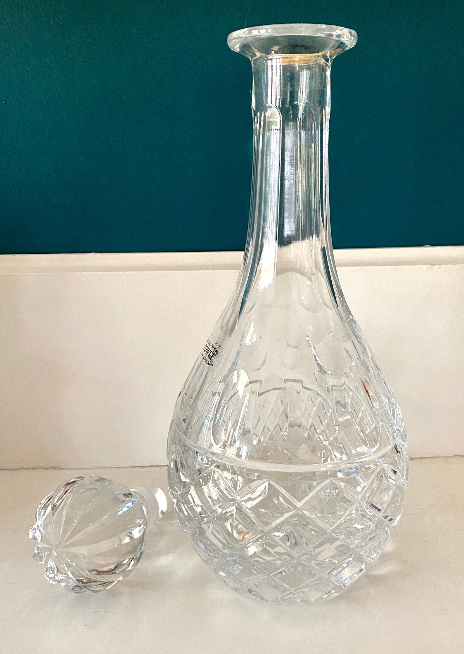 Vintage Towle Crystal Decanter Made in Poland Heavy Weight 24 Etsy