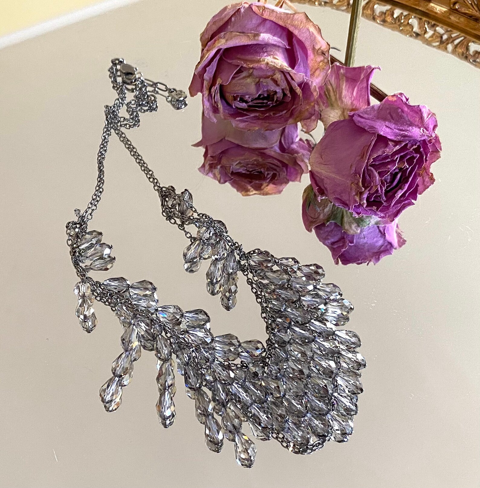 Authentic Swarovski Signed Statement Crystal Necklace Bib Etsy