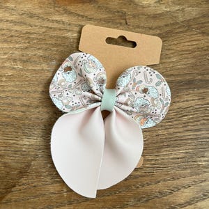 Vintage Santa Hair Bow | Christmas Hair Clip for Girls & Women | Holiday Accessory