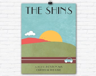 Rock Gig Poster - The Shins - Graphic Art Illustration